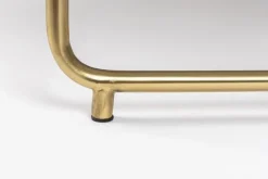 Reforma Soffbord 'Timpa' Runt 70cm  - Grön marmor/Guld
