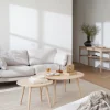 Rowico Home Soffbord 'Tompkins' runt Ø60 - Vitpigmenterad ek