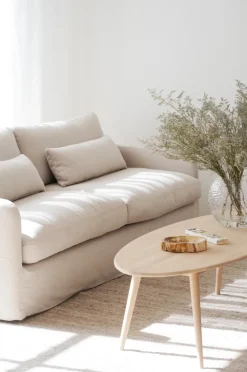 Rowico Home Soffbord 'Tompkins' 150x60cm - Vitpigmenterad ek
