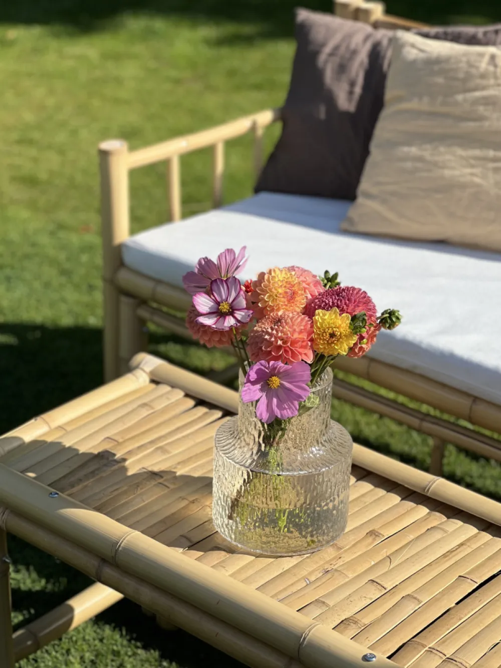 Garden Prestige Soffbord/Trädgårdsbänk 'Bambu' - Natur
