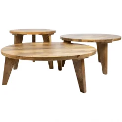 Vintage Soffbord '' Runt 50cm - Natur