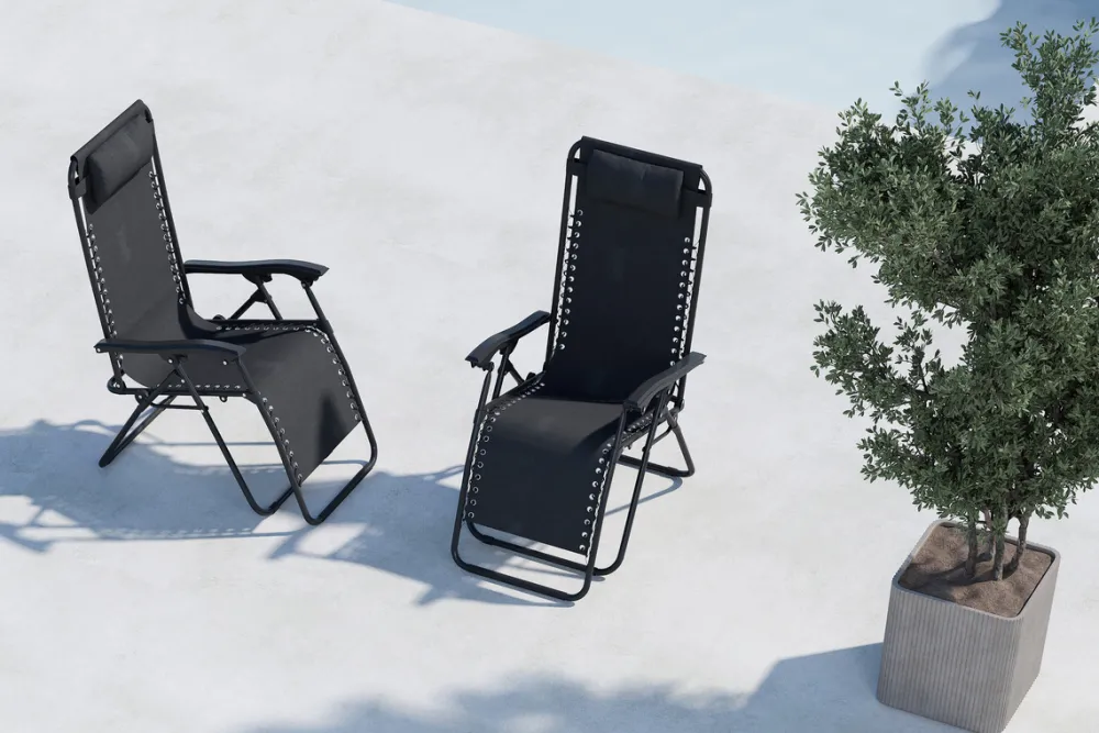 Garden Prestige Solstol 'Vulcano' - Svart