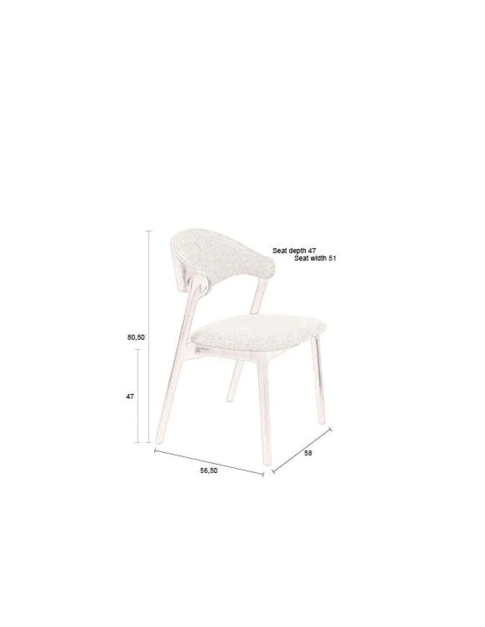 Zuiver Stol 'Babington' - Beige