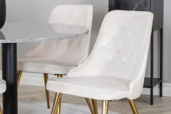 Reforma Stol 'Elverum Deluxe' - Beige/Mässing