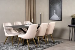 Reforma Stol 'Elverum Deluxe' - Beige/Mässing