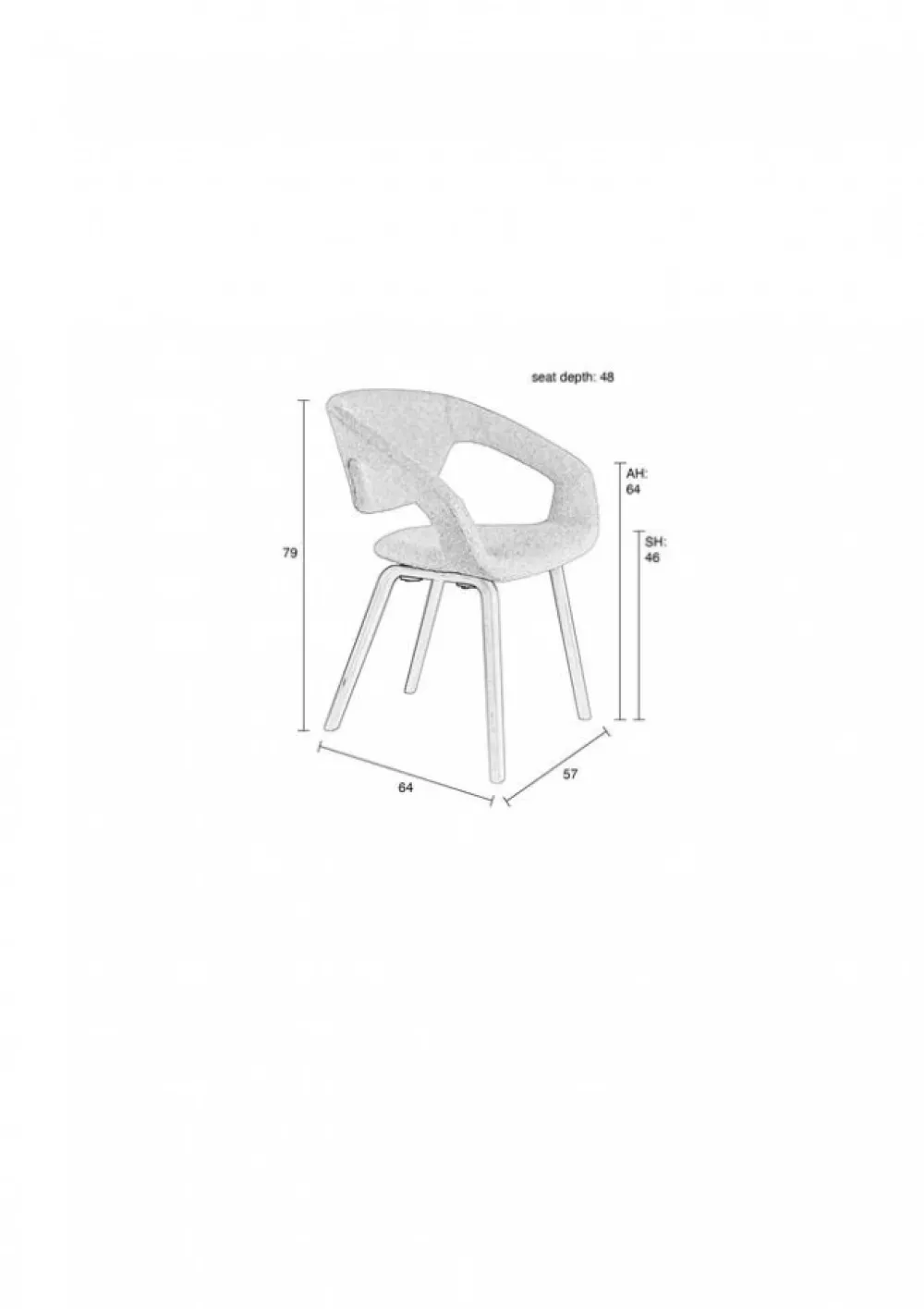 Zuiver Stol 'Flexback' - Svart