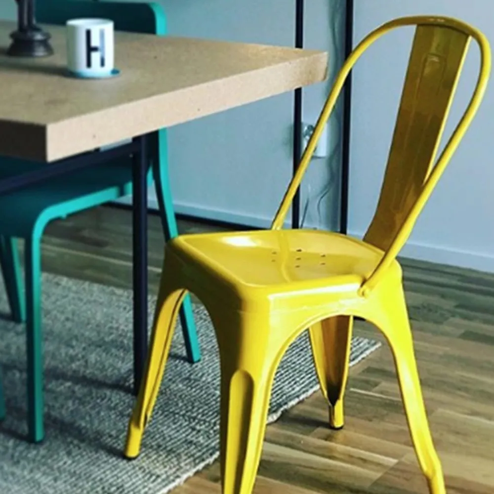 KDESIGN Stol 'Montmartre' - Gul lackad