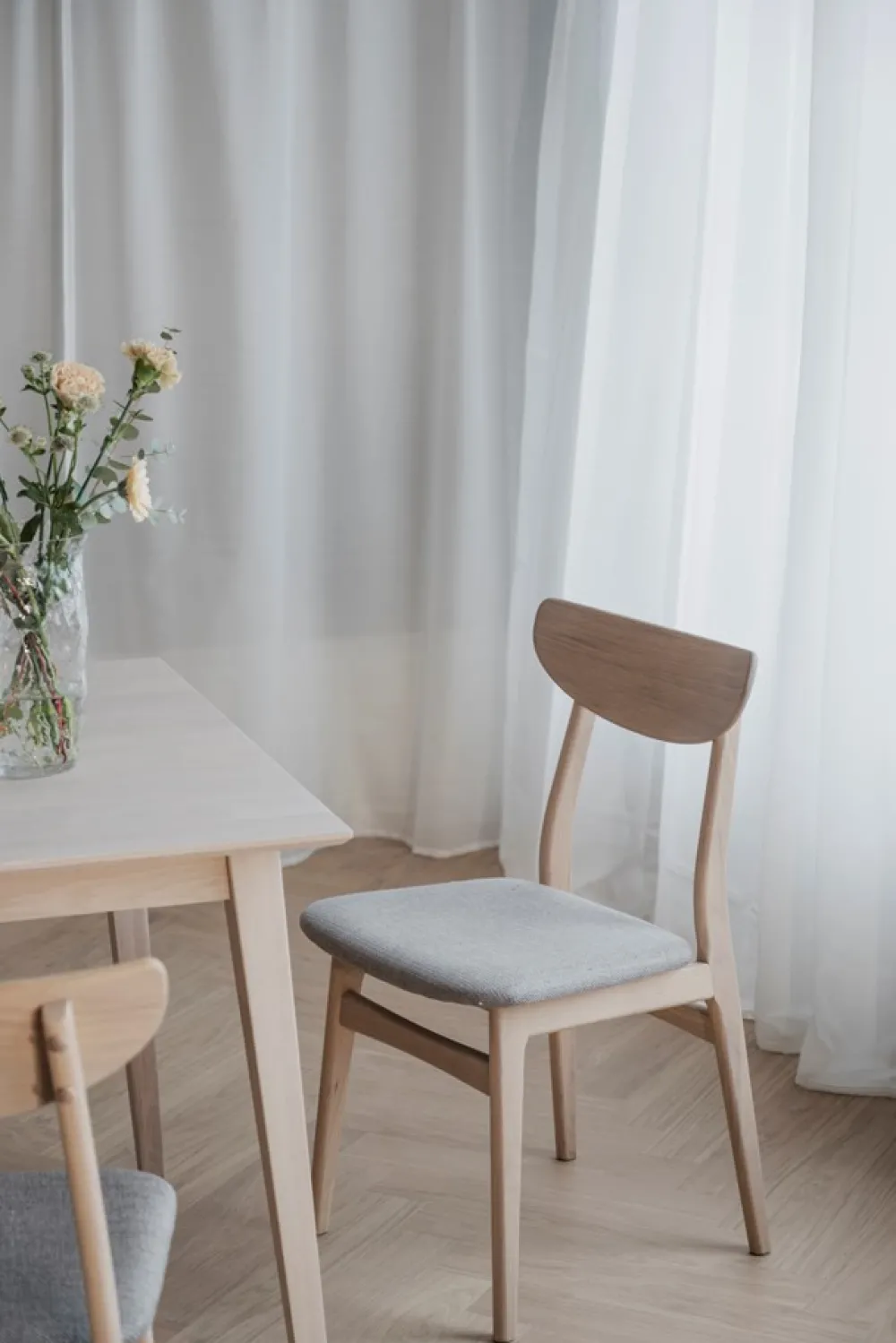 Rowico Home Stol 'Rodham'- Vitpigmenterad/Ljusgrå