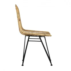 Reforma Stol 'Striped rattan' - Natur/Svart