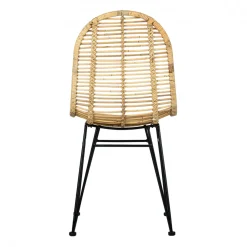 Reforma Stol 'Striped rattan' - Natur/Svart