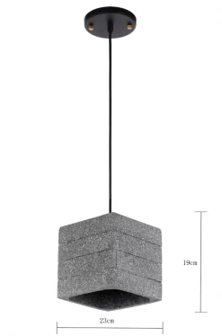 Fair Glare Taklampa 'Stone Cube' - Cement