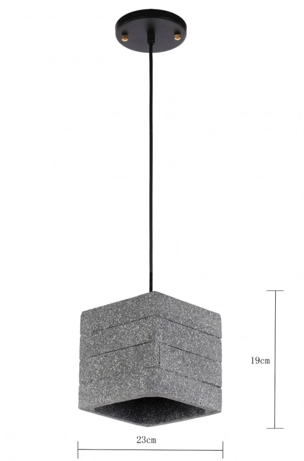 Fair Glare Taklampa 'Stone Cube' - Cement