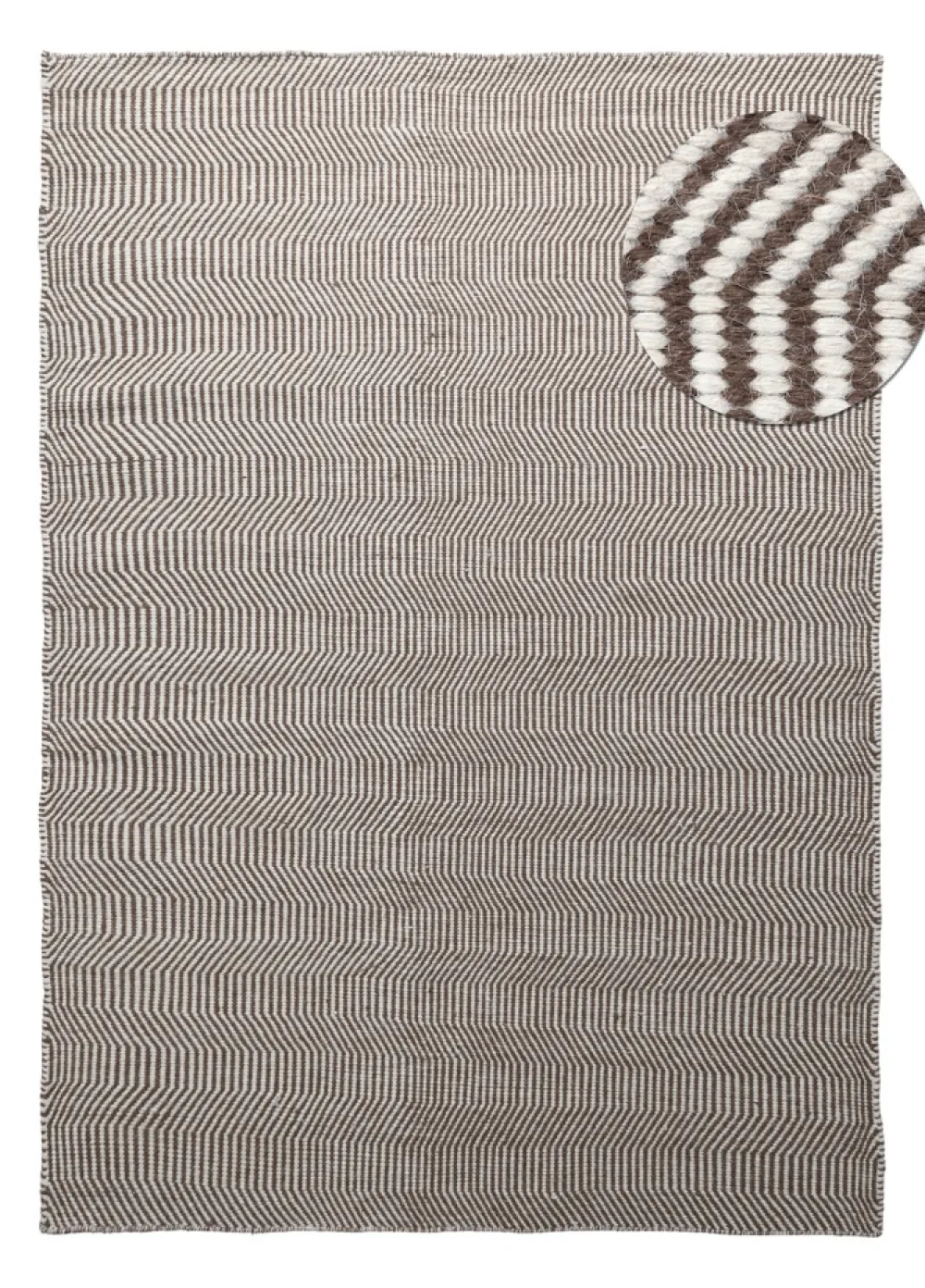 Reforma x Trendcarpet Ullmatta 'Larkana' - Brun/vit