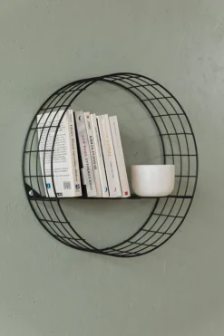 Reforma Vägghylla 'Circle' - Svart/Metall