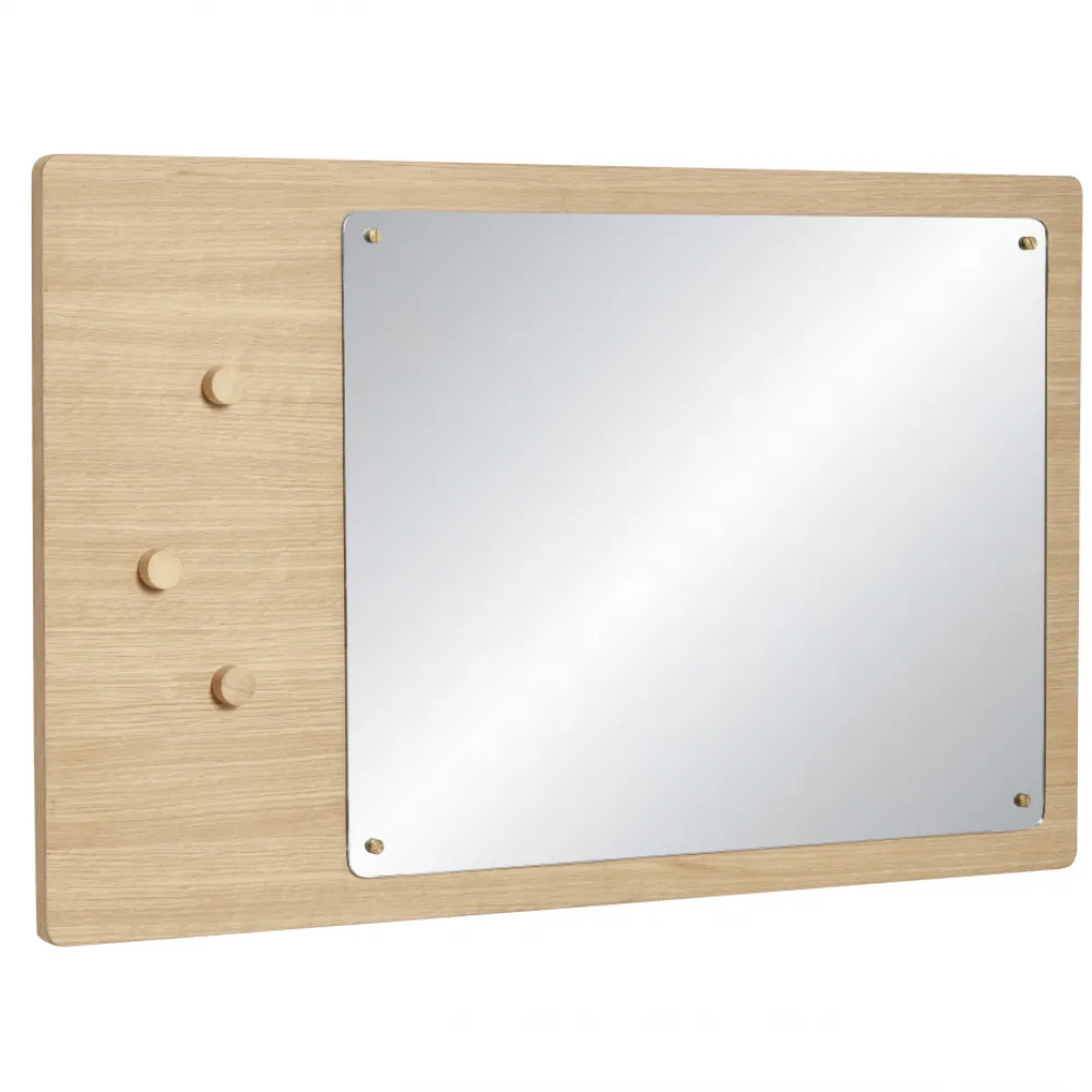 Hübsch Väggspegel med magneter 'Split' 80x50cm - Ek