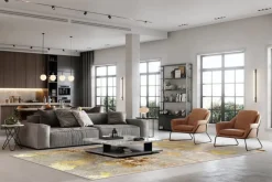 Reforma x Trendcarpet Wiltonmatta 'Elena' 240x340cm - Beige/Guld
